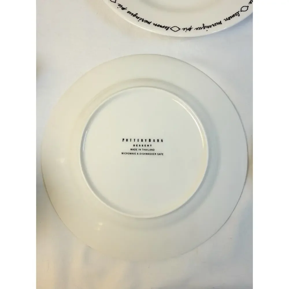 Set Of 4 Pottery Barn Dessert Plates